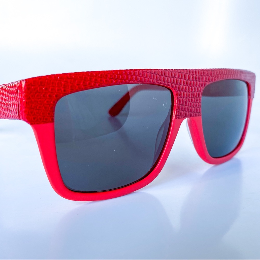 Leather wrapped sunglasses